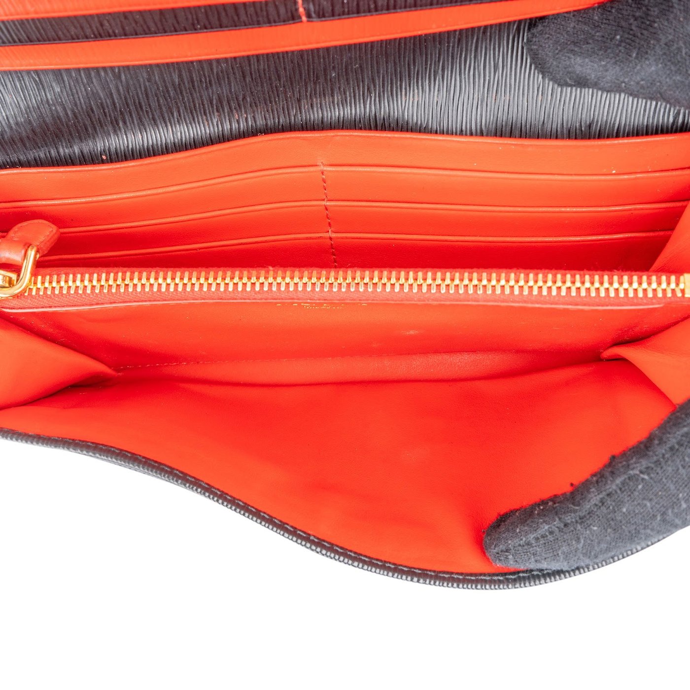 Prada Black Vitello Move Continental Wallet