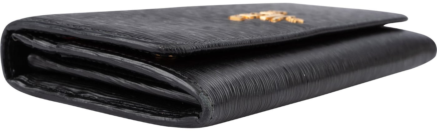 Prada Black Vitello Move Continental Wallet