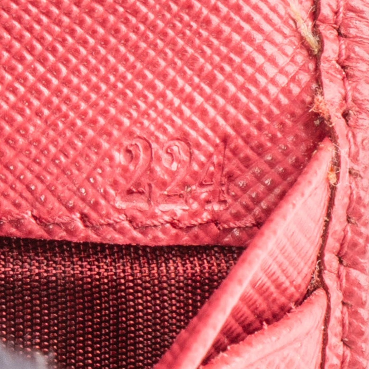 Prada Pink Saffiano Leather Small Wallet