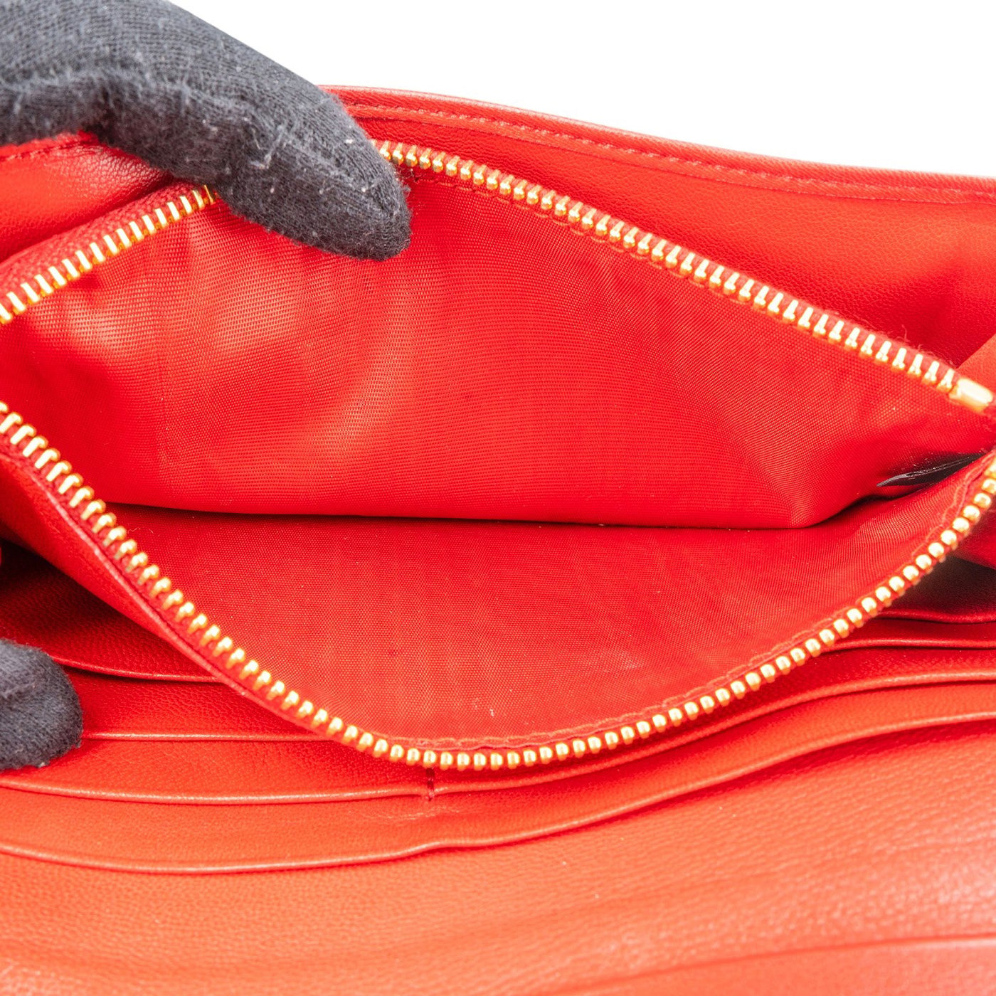 Prada Leather Face Continental Wallet