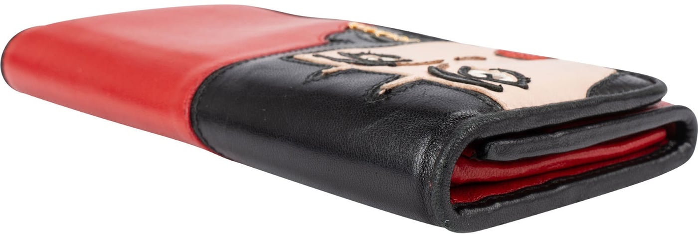 Prada Leather Face Continental Wallet