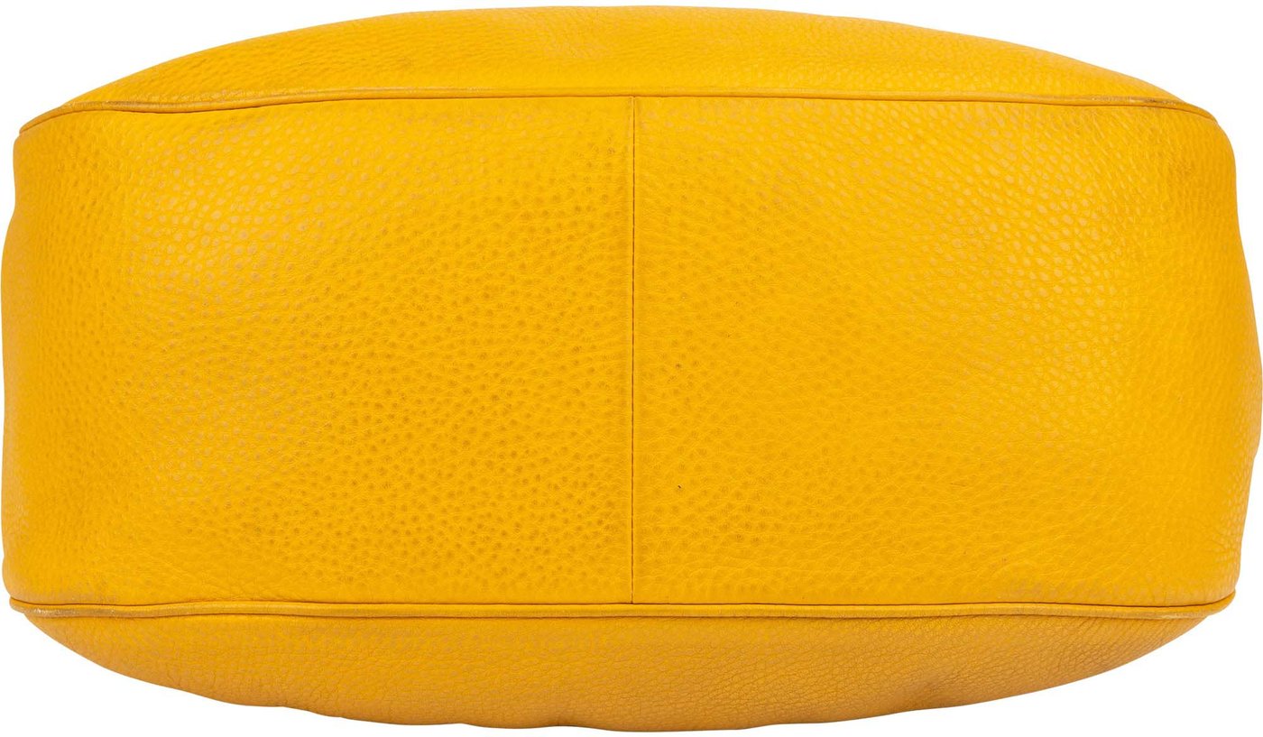 Prada Yellow Leather City Shoulder Bag