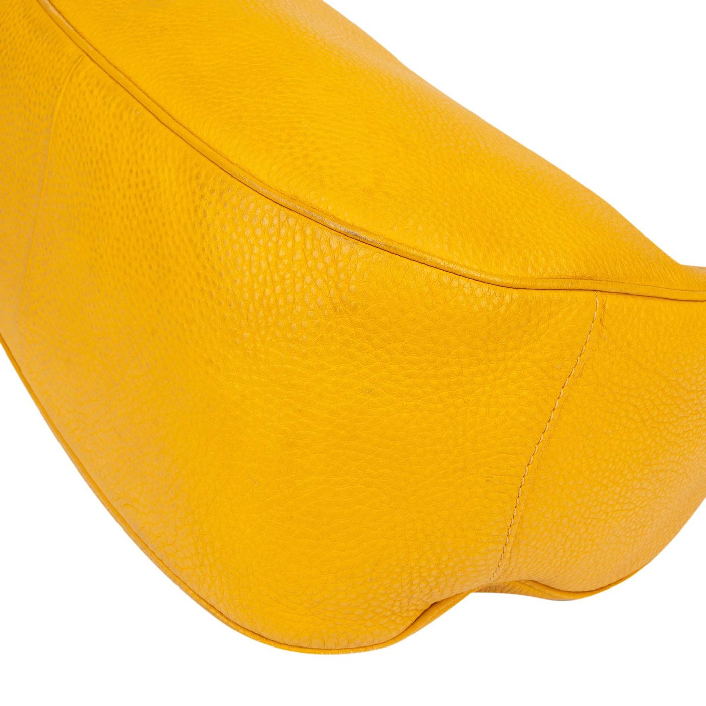 Prada Yellow Leather City Shoulder Bag