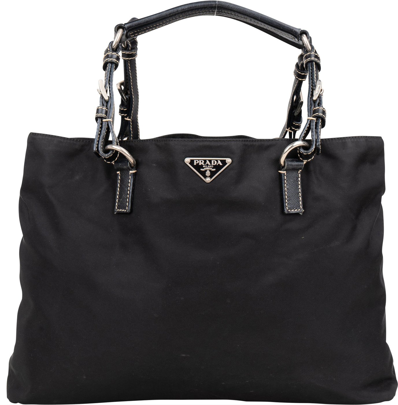 Prada Black Nylon Triangle Handbag