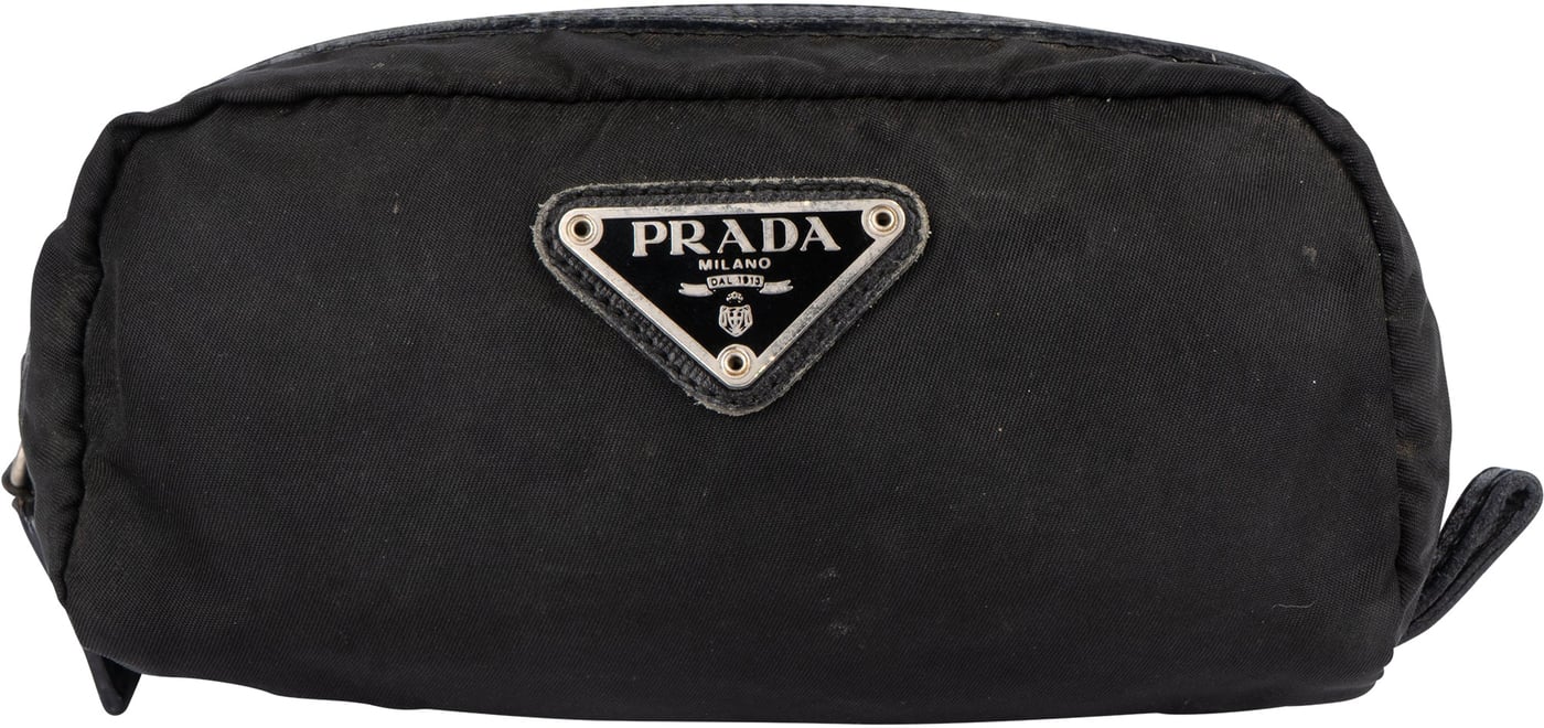 Prada Black Nylon Triangle Pouch