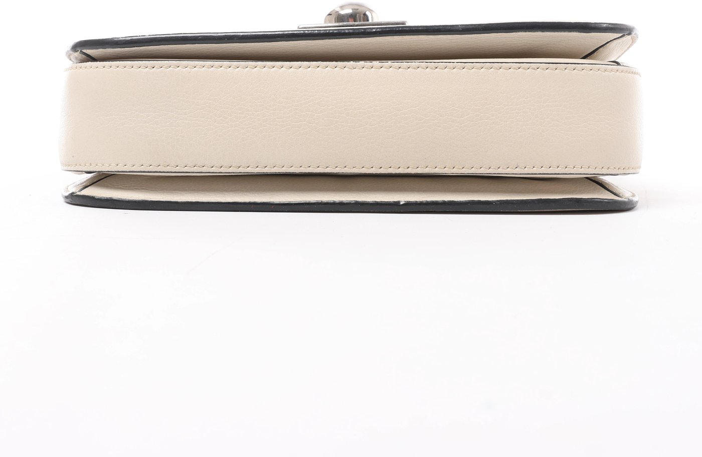 Prada Arcade Glace Leather Chain Crossbody Bag in White