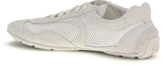 Prada White Fabric Low Top Sneakers