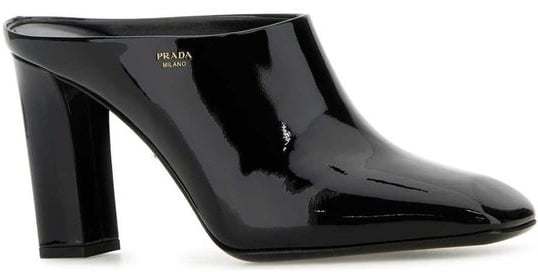 Prada Black Calfskin Mules
