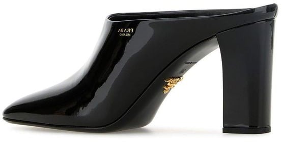 Prada Black Calfskin Mules