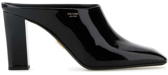Prada Black Calfskin Mules