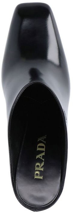 Prada Black Calfskin Mules