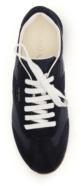 Prada Blue Calf Leather Bos Taurus Athletic Sneakers