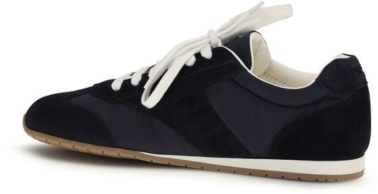 Prada Blue Calf Leather Bos Taurus Athletic Sneakers
