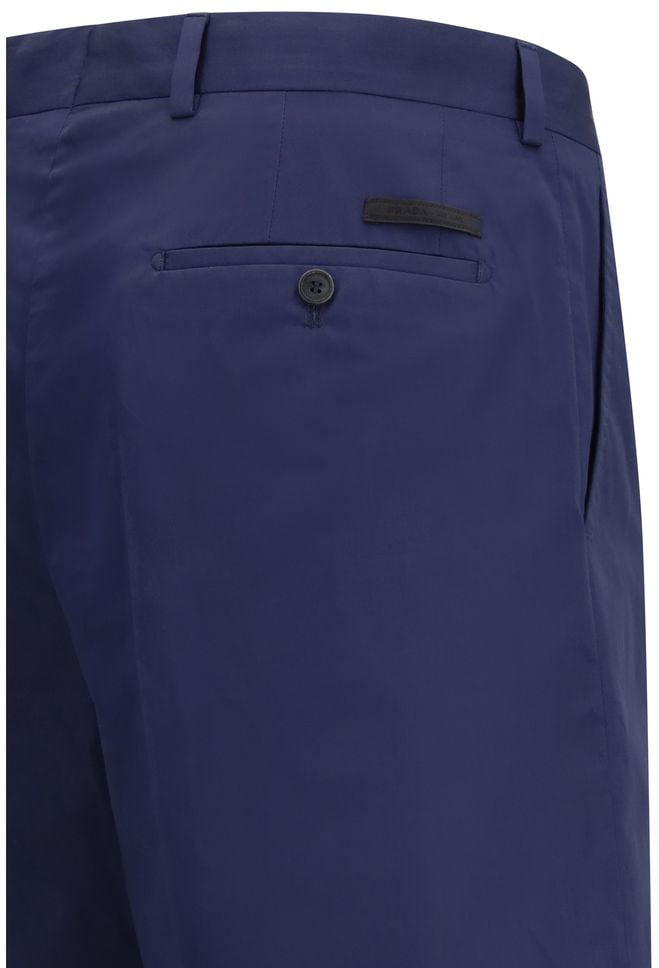 Prada Blue Cotton Bermuda Shorts