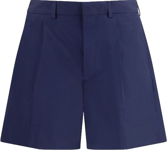Prada Blue Cotton Bermuda Shorts