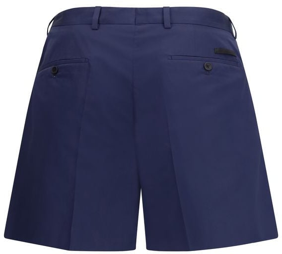 Prada Blue Cotton Bermuda Shorts