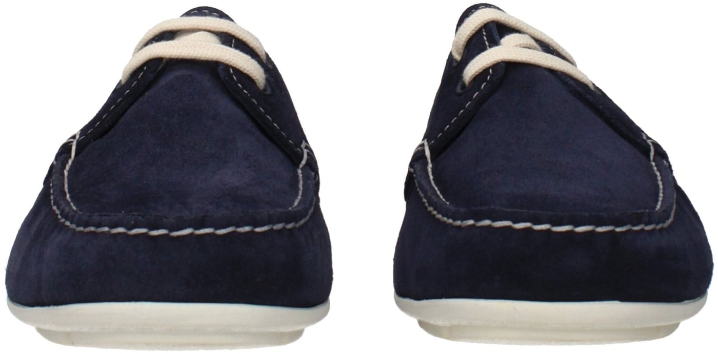 Prada Blue Leather Slip-On Loafers
