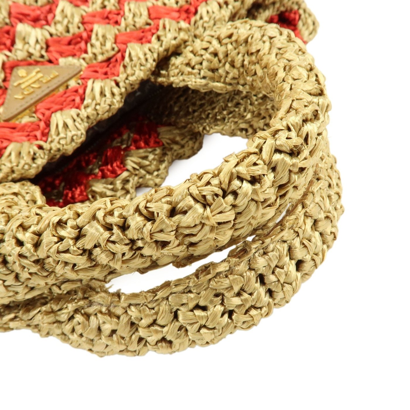 Prada Canapa Raffia Crochet Small