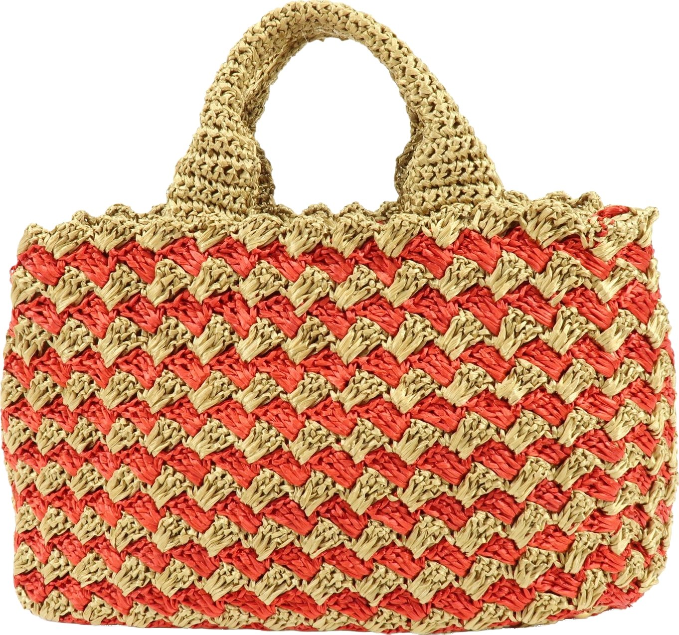 Prada Canapa Raffia Crochet Small