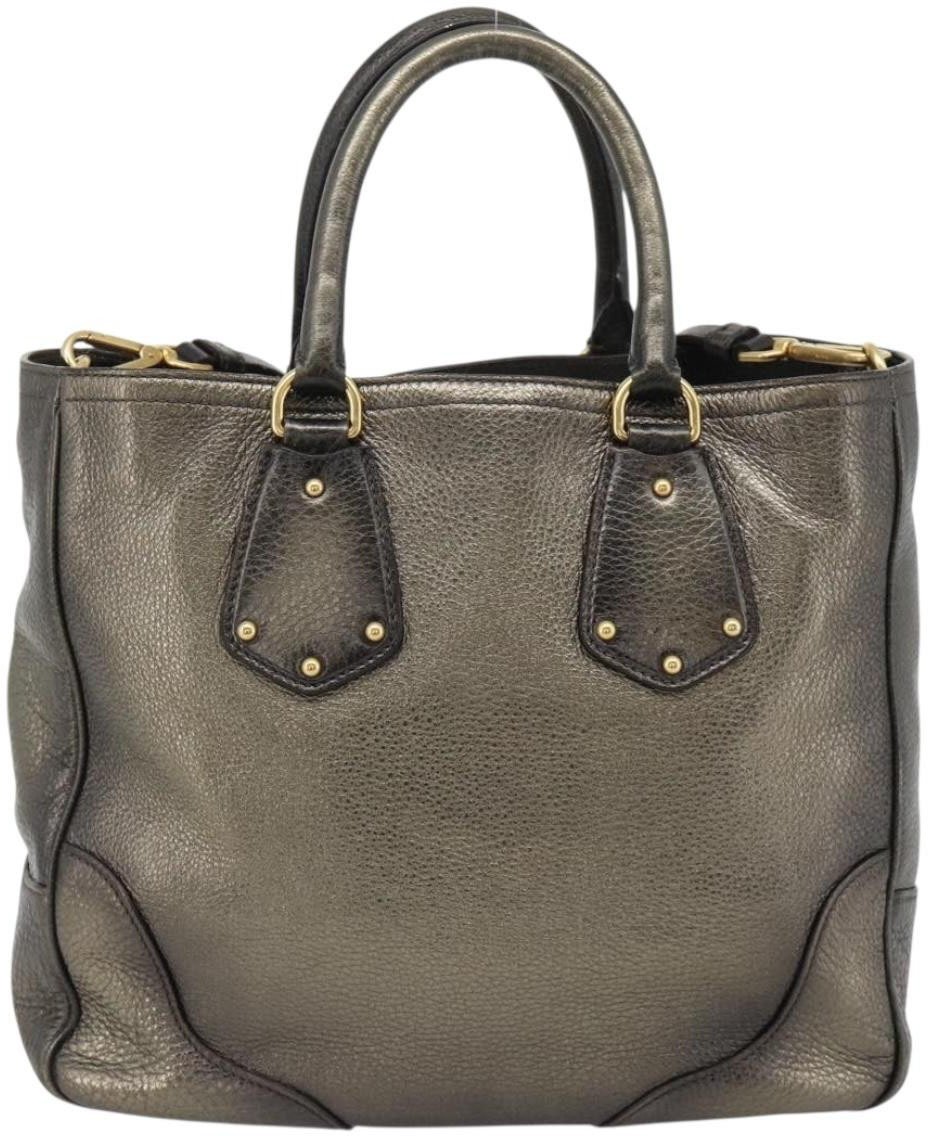 Prada Braided Handle Open Vitello Daino Medium