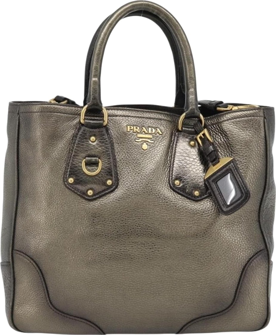 Prada Braided Handle Open Vitello Daino Medium