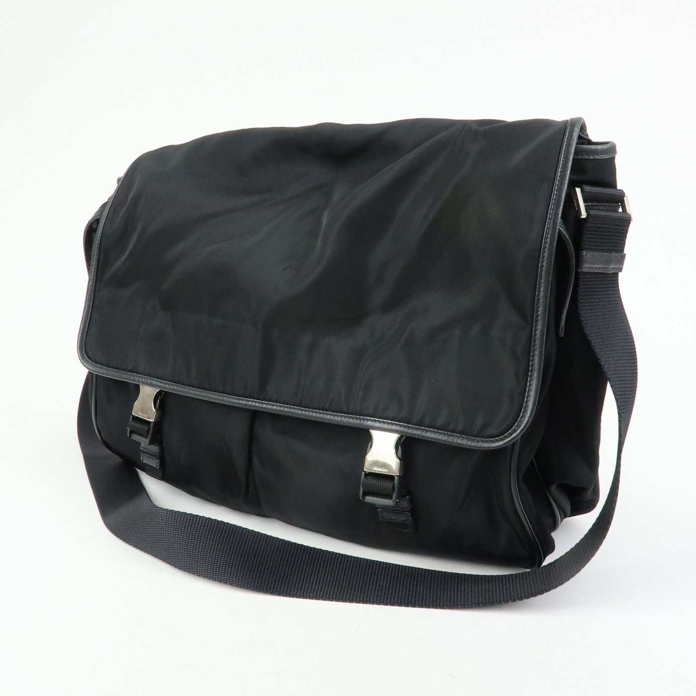 Prada Buckle Messenger Tessuto Medium