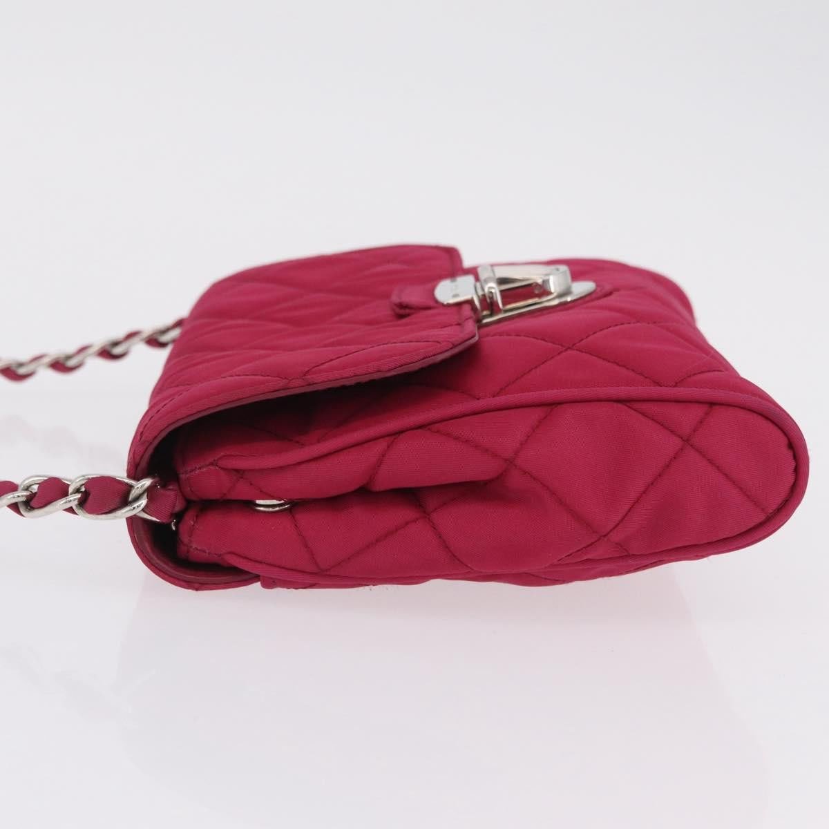 Prada Pushlock Chain Flap Quilted Tessuto Mini