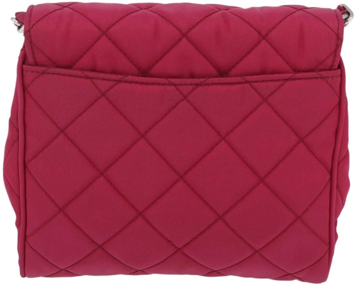 Prada Pushlock Chain Flap Quilted Tessuto Mini