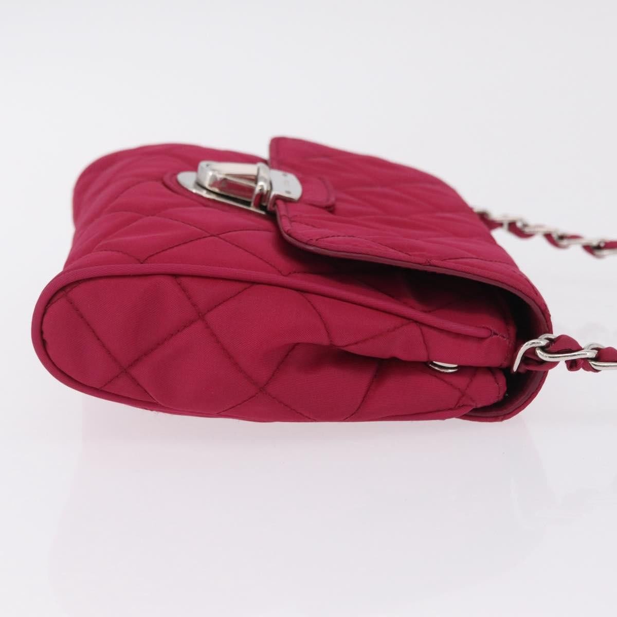 Prada Pushlock Chain Flap Quilted Tessuto Mini