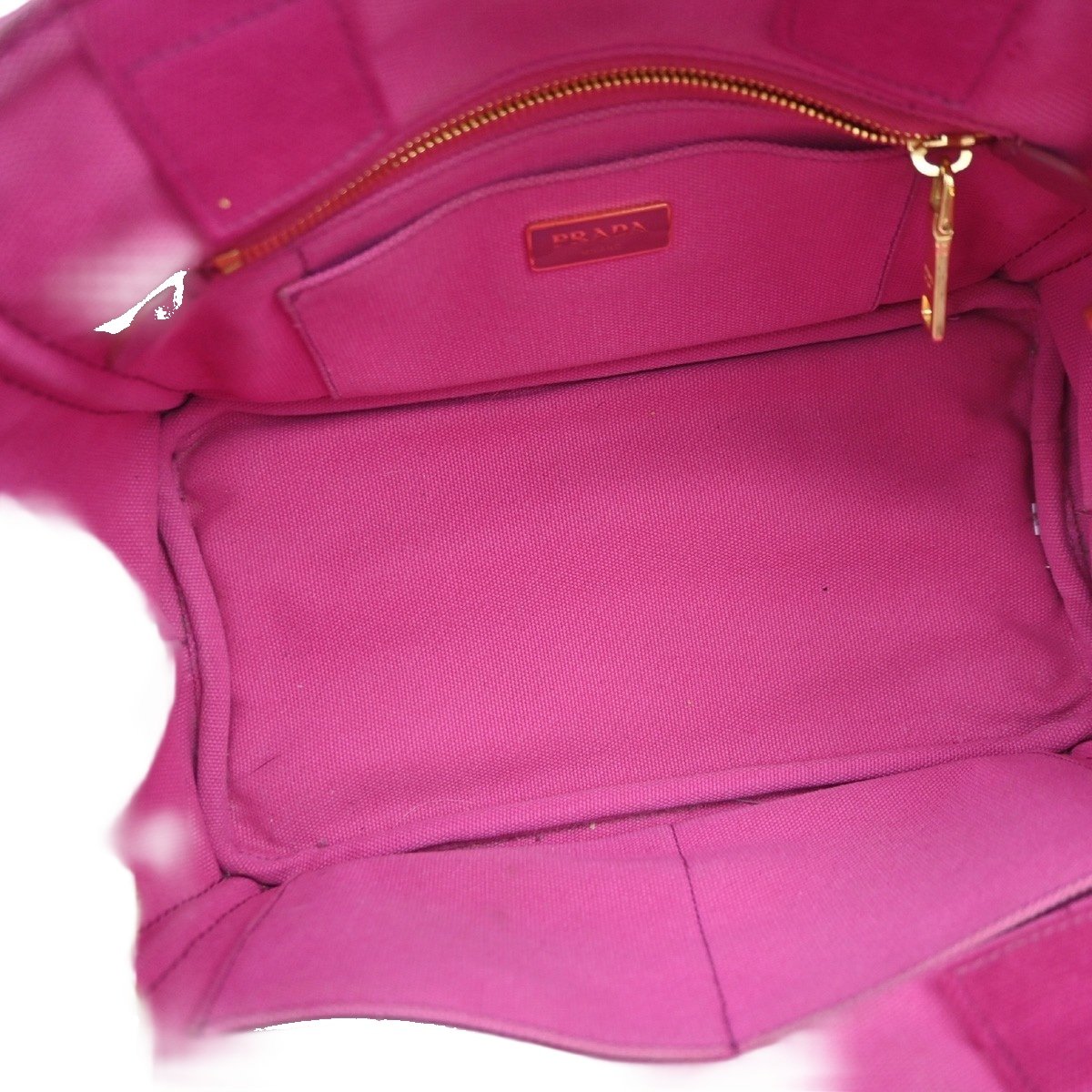 Prada Canapa Open Tote Canvas