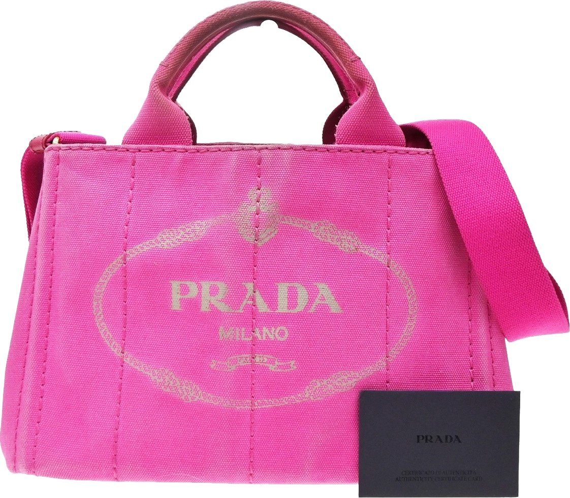 Prada Canapa Open Tote Canvas