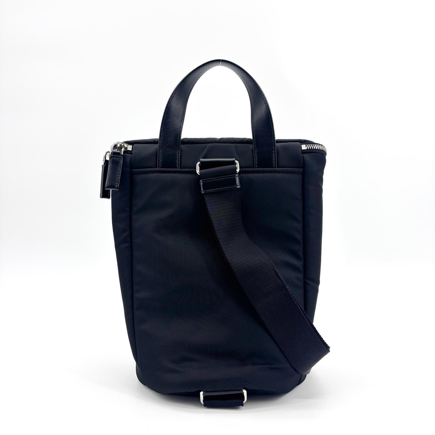 Prada Triangle Zip Sling Re-Nylon with Leather