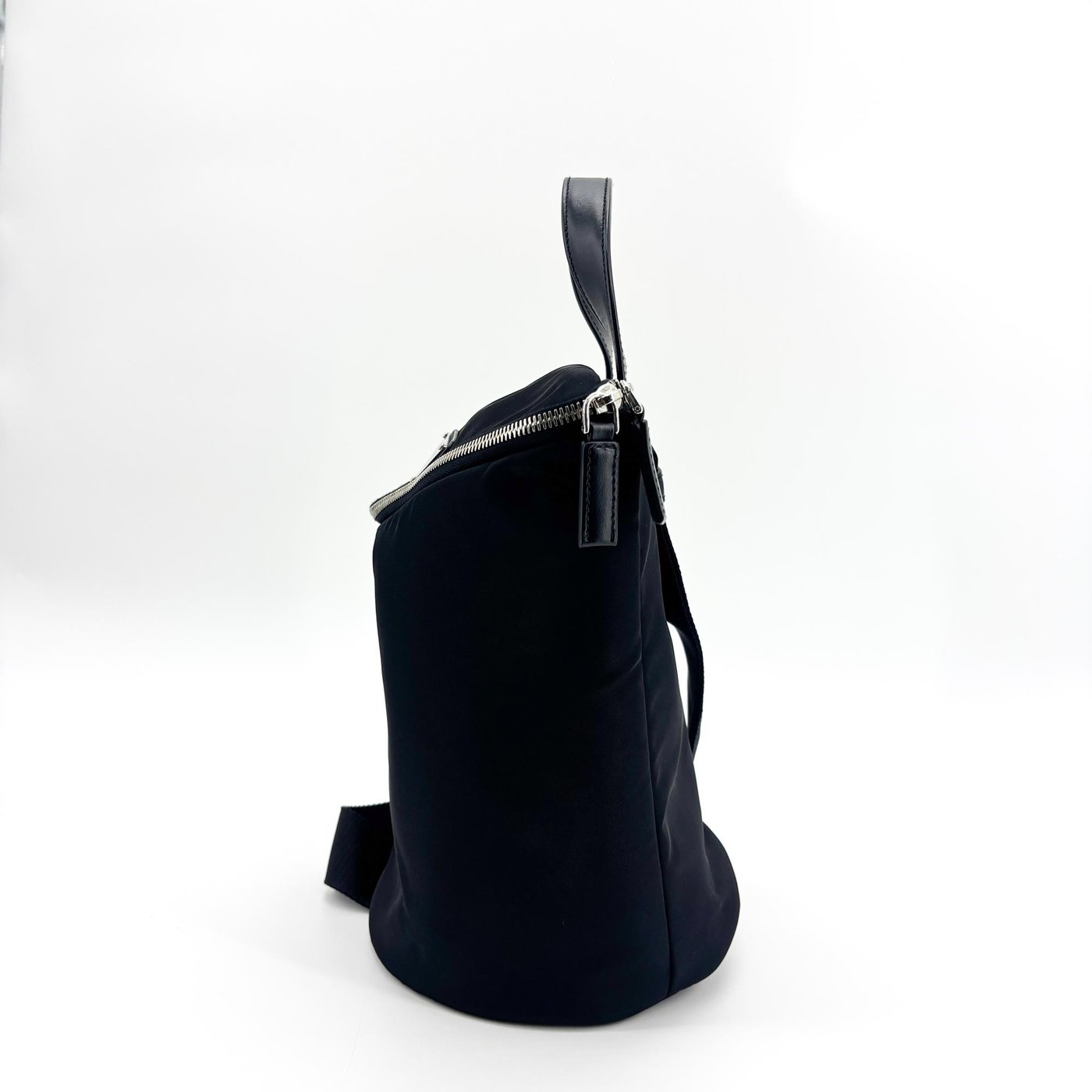 Prada Triangle Zip Sling Re-Nylon with Leather