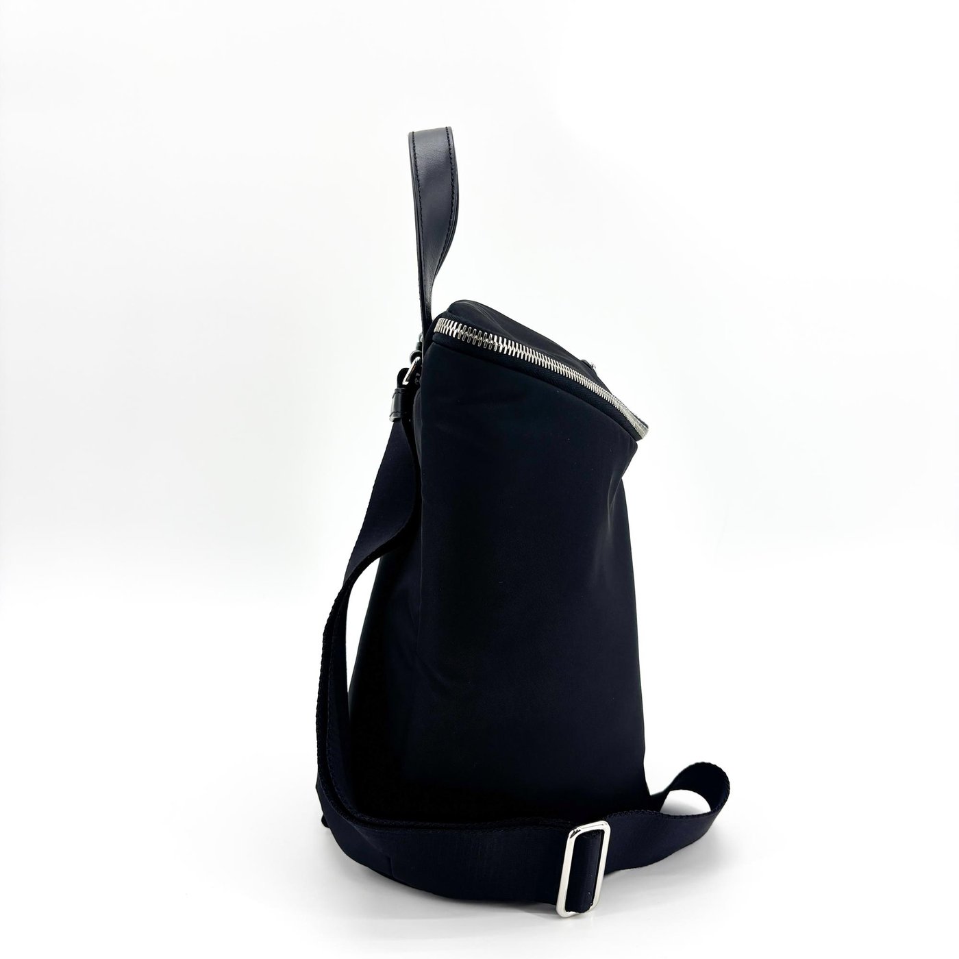 Prada Triangle Zip Sling Re-Nylon with Leather