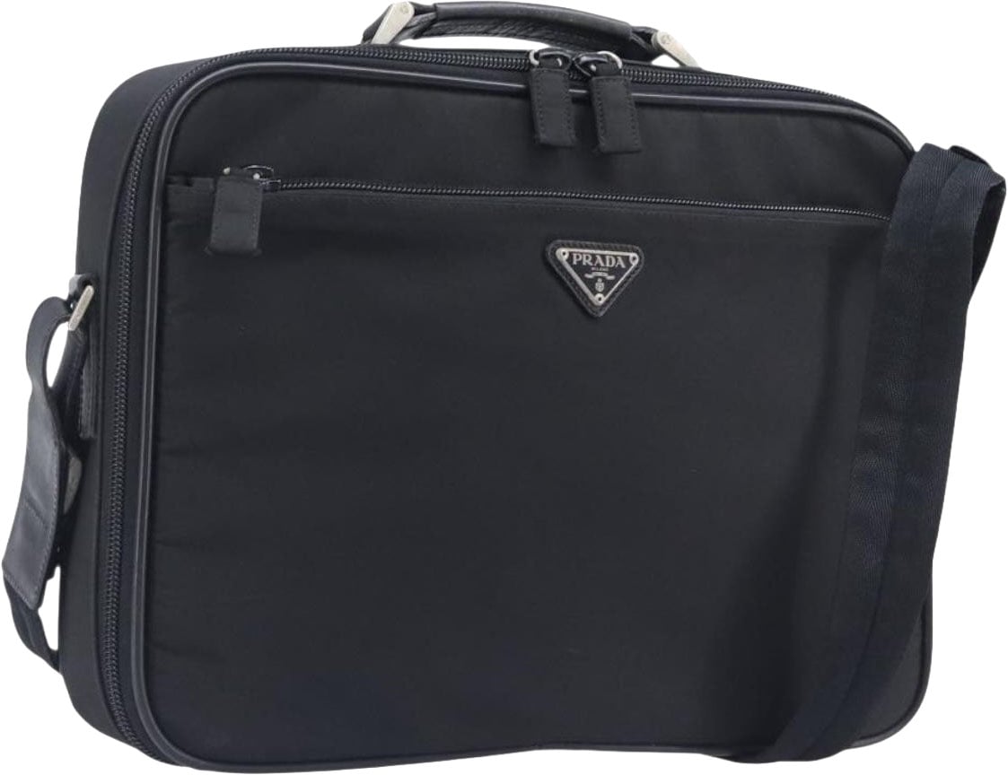 Prada Briefcase Tessuto and Saffiano Leather Large