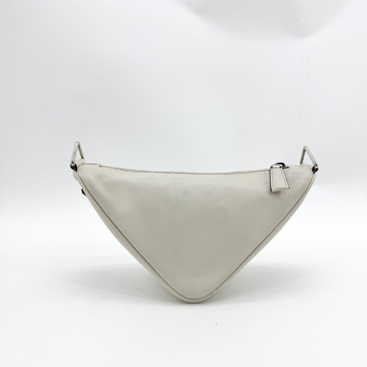 Prada Triangle Logo Zip Leather Small