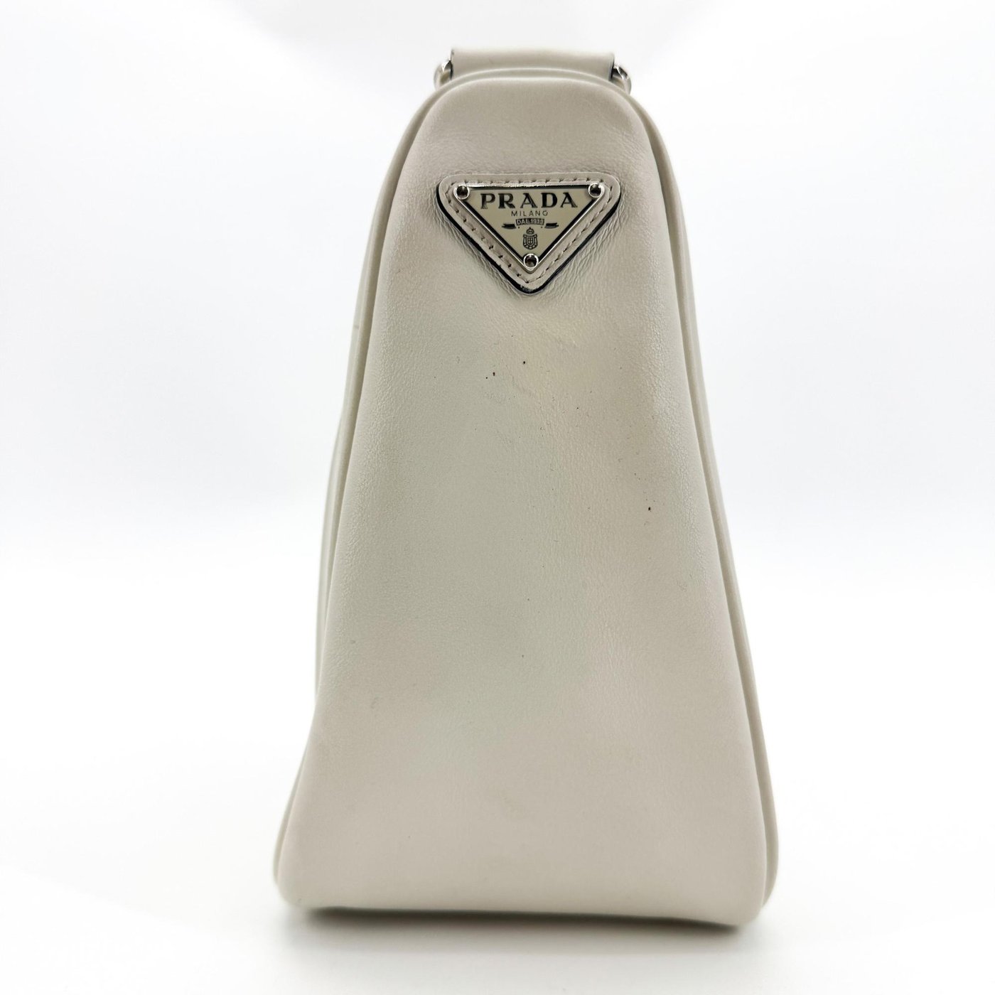 Prada Triangle Logo Zip Leather Small