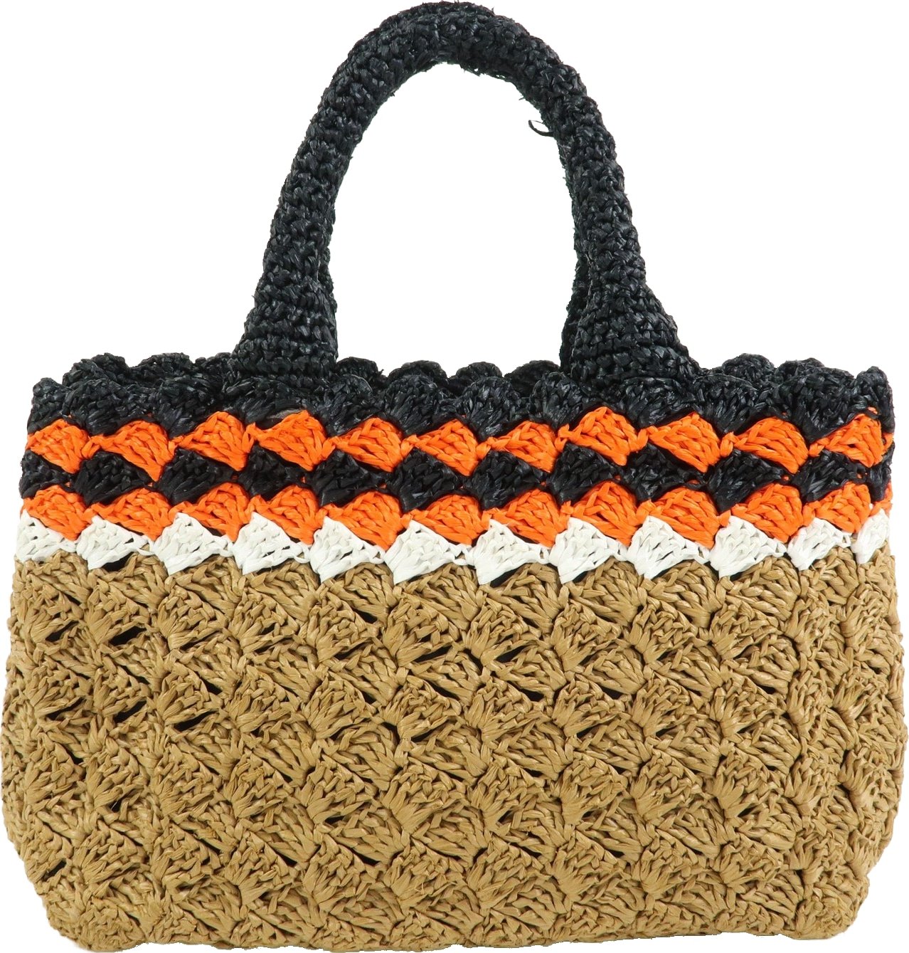 Prada Triangle Logo Raffia Crochet Small