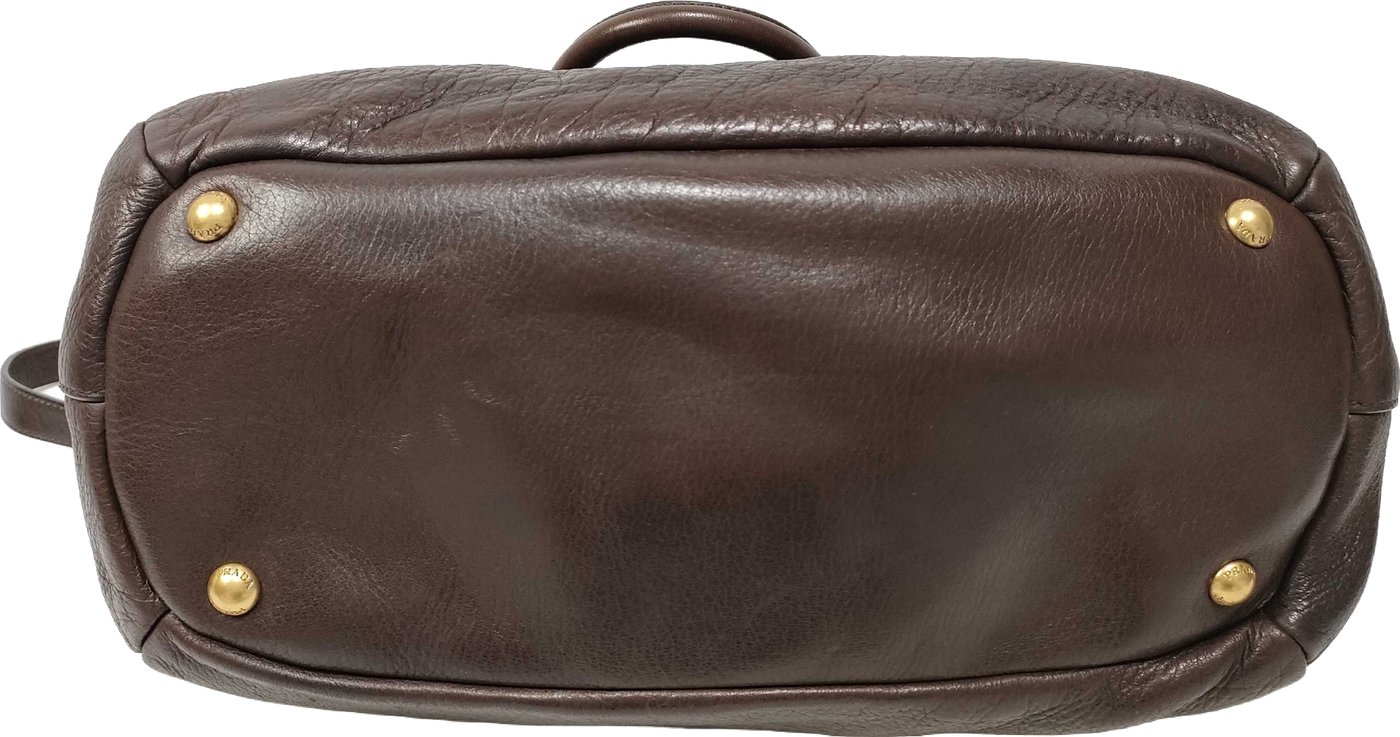 Prada Vitello Daino Convertible Tote Vitello Daino Medium