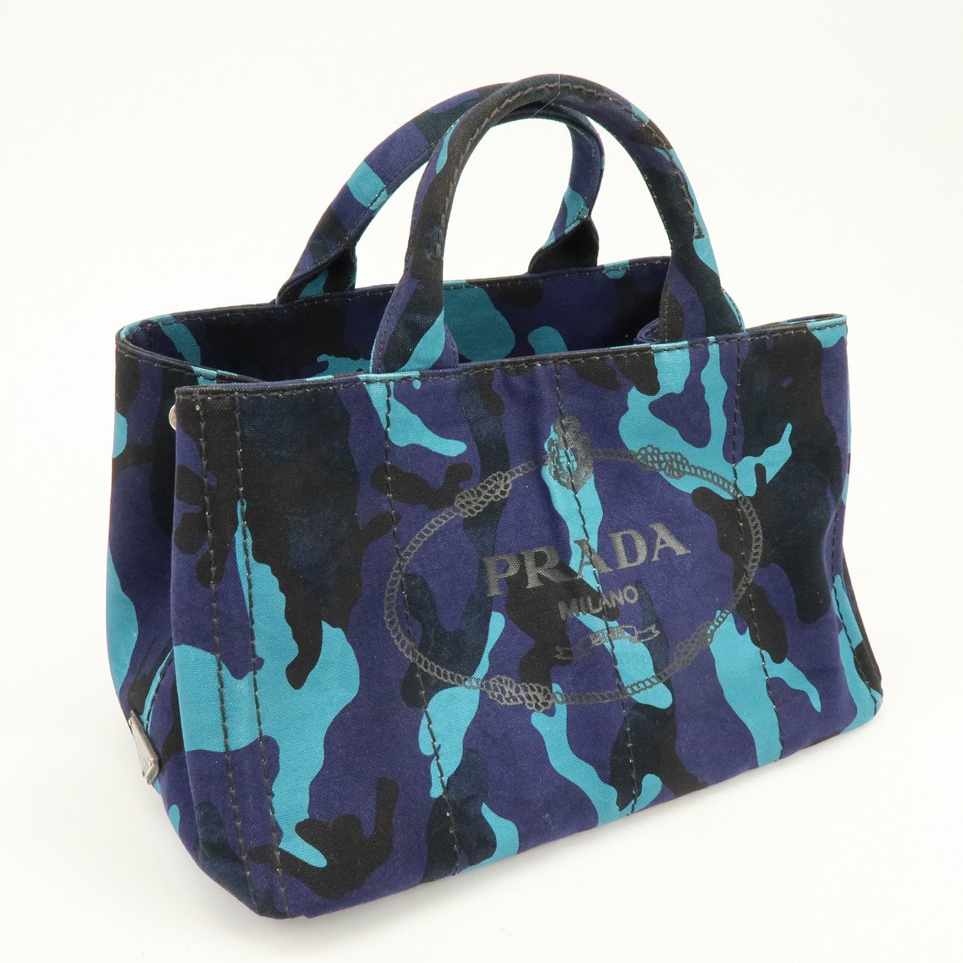 Prada Canapa Convertible Printed Canvas Large