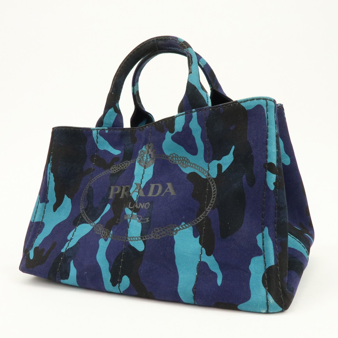Prada Canapa Convertible Printed Canvas Large