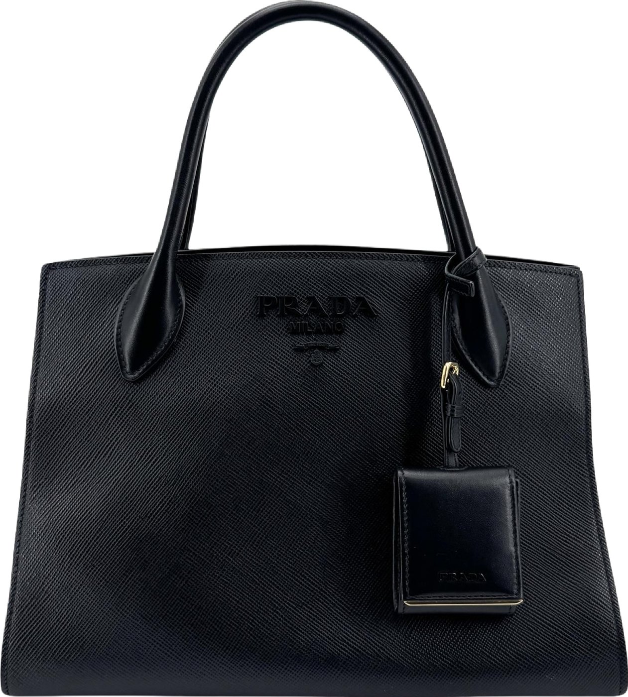 Prada Monochrome Saffiano with City Calf Medium
