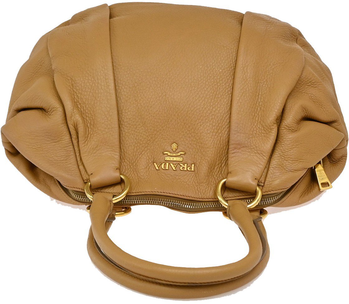 Prada Vitellino Mordo Hobo Leather