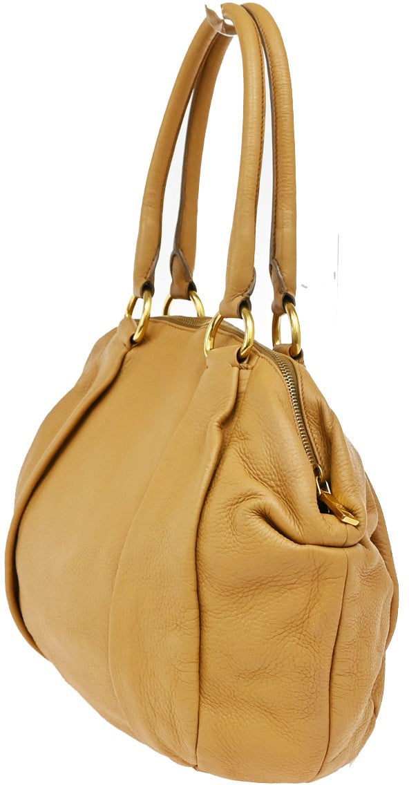 Prada Vitellino Mordo Hobo Leather