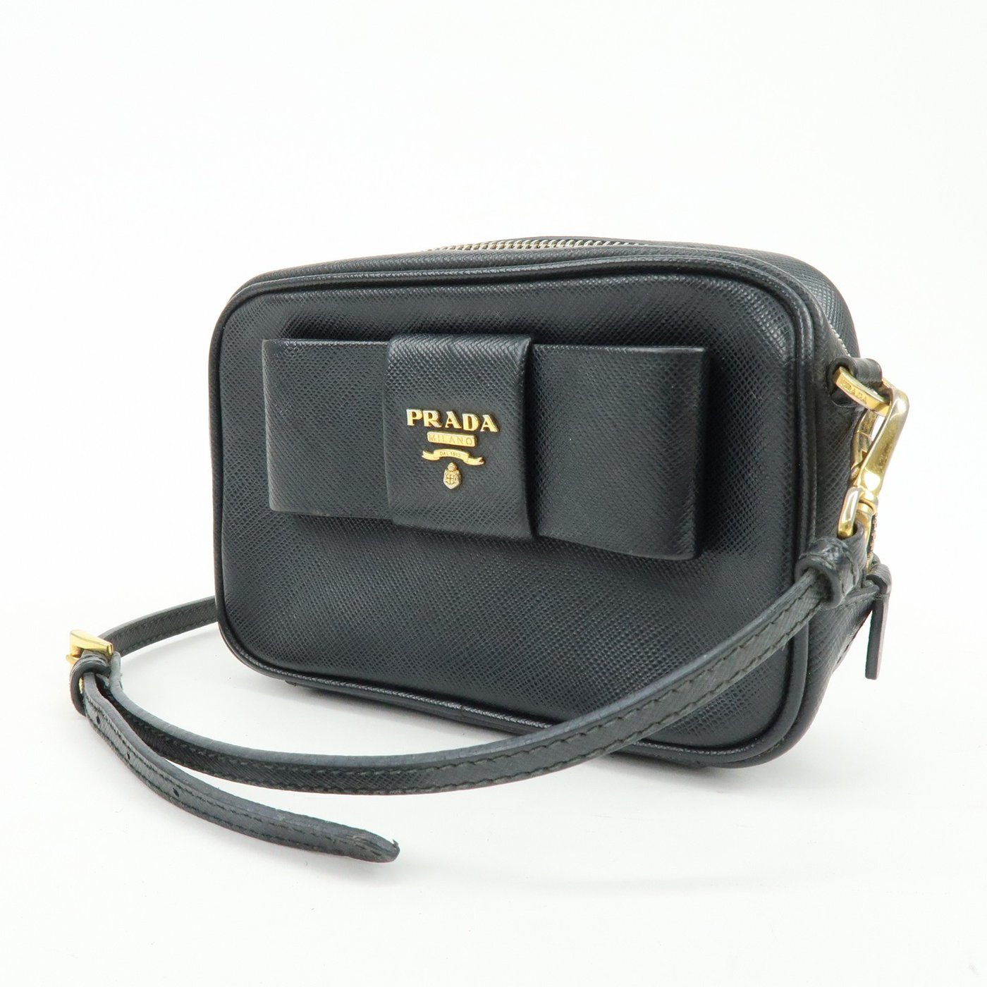 Prada Bow Camera Saffiano Leather Mini