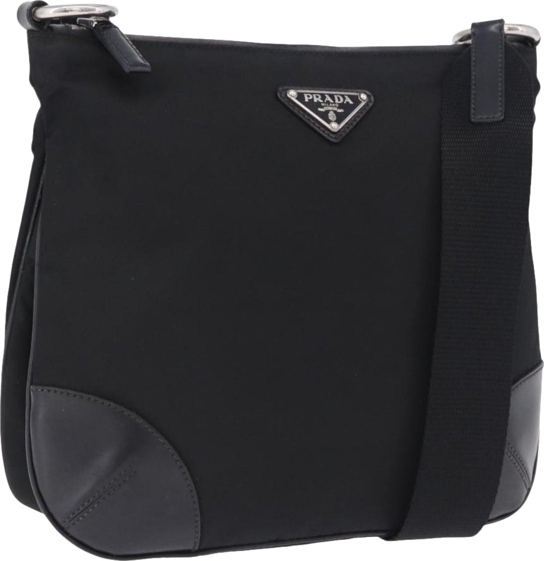 Prada Zip Messenger Tessuto with Leather Medium