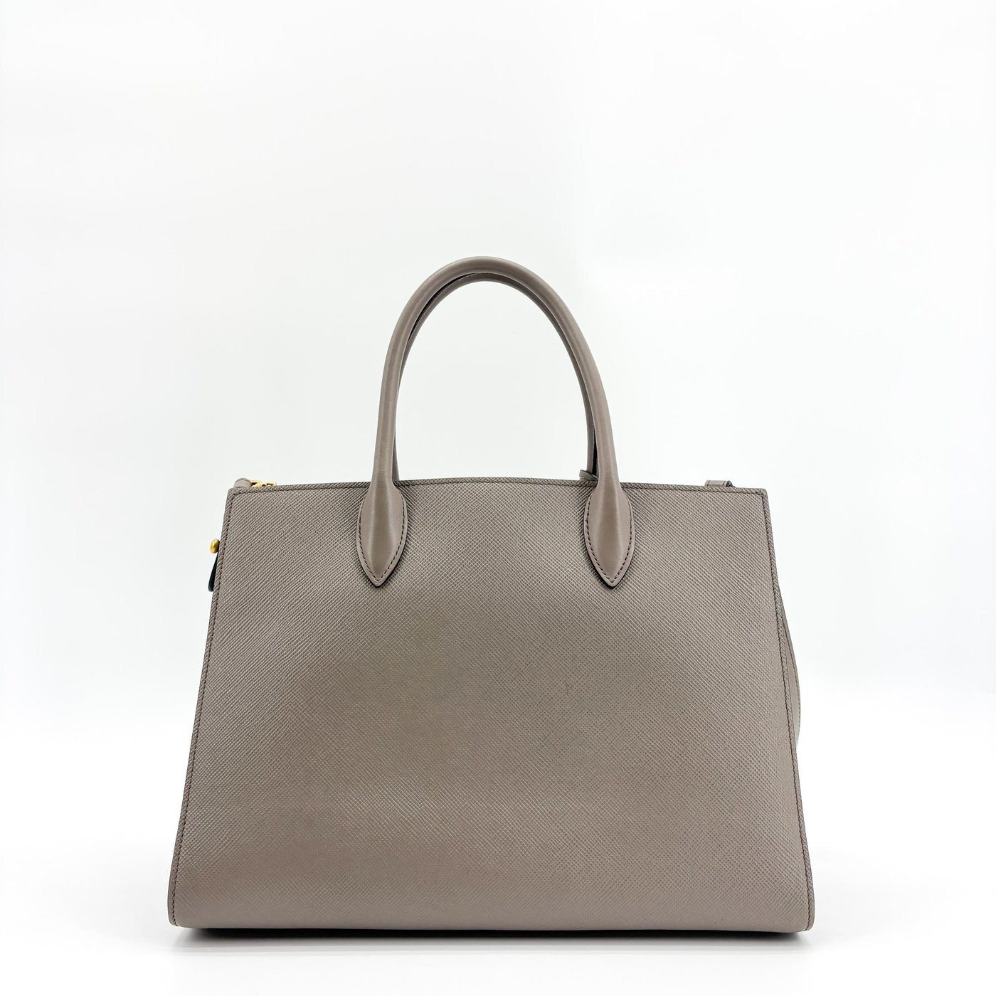 Prada Side Pleat Saffiano Leather Large