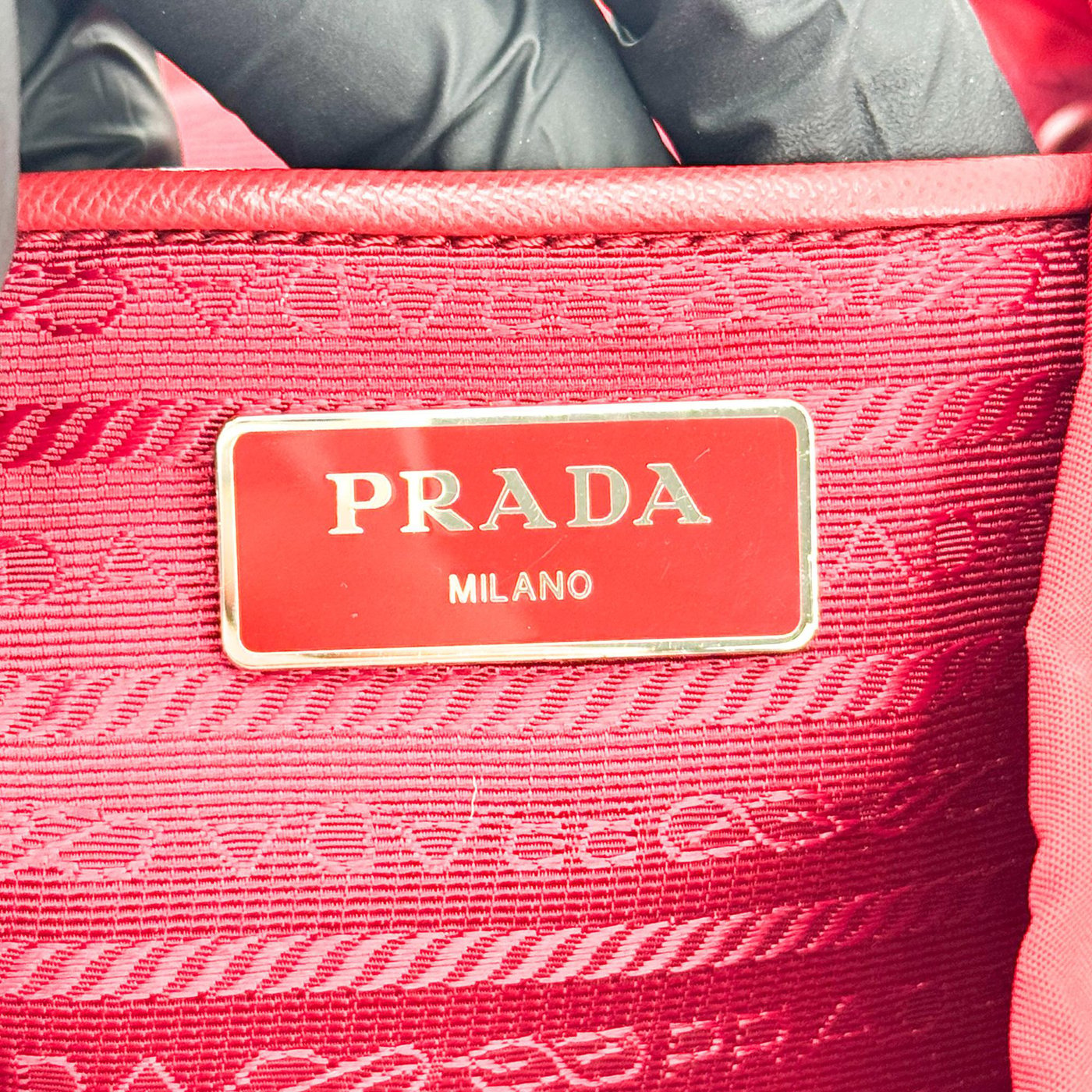 Prada Front Zip Drawstring Tessuto Large