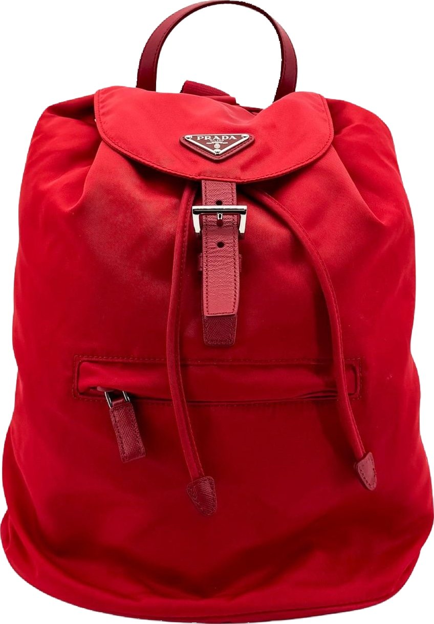 Prada Front Zip Drawstring Tessuto Large