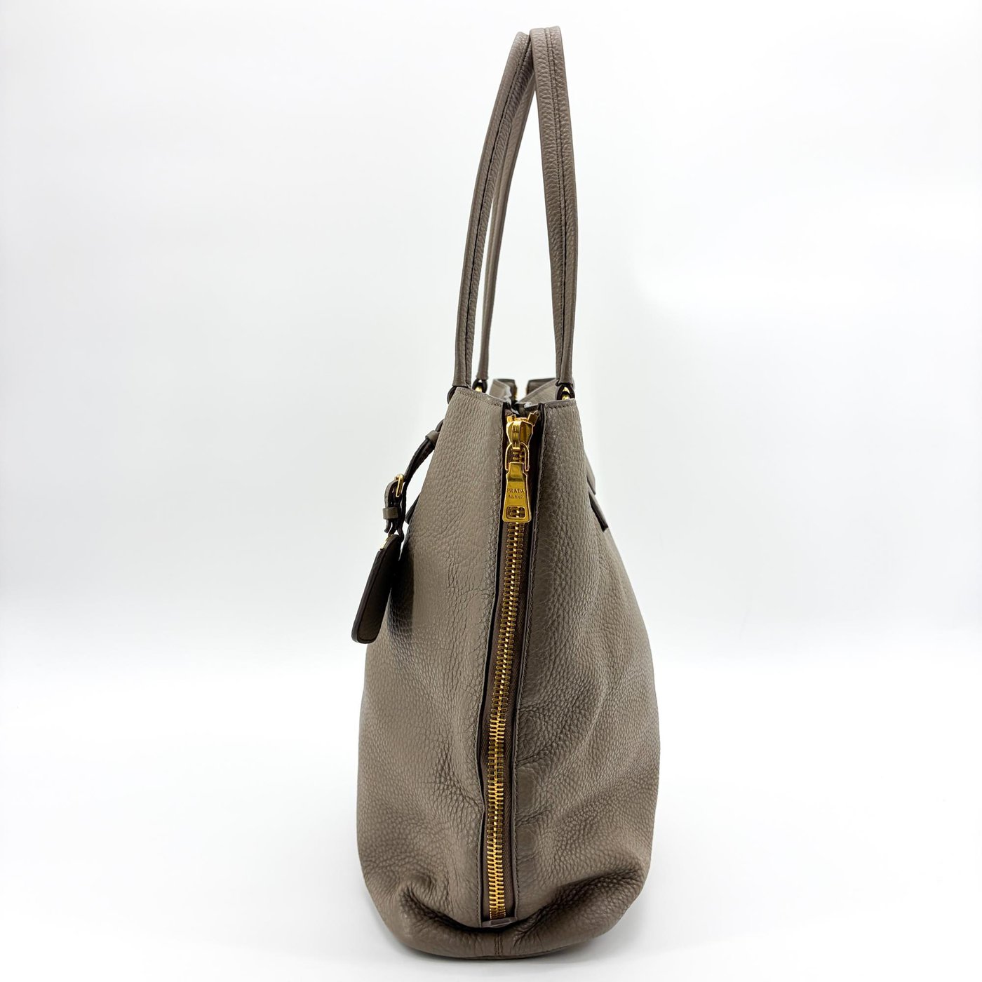 Prada Prada Vitello Phenix Leather Tote Bag Black Large phenix leather Large